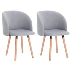 Helloshop26 - Chaise de salle à manger pieds bois gris 19_0000465 - 3000239958988_0