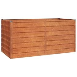 Helloshop26 - Jardinière bac lit surélevé plantes fleurs terrasse jardin de jardin rouillé 160 x 80 x 77 cm acier corten marron 02_0039865 - 30002_0