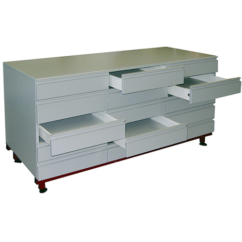 Meuble à roches 12 tiroirs forte portée - 1500 x 600 x 900 mm - Réf RA 9548 - BIOLAB_0