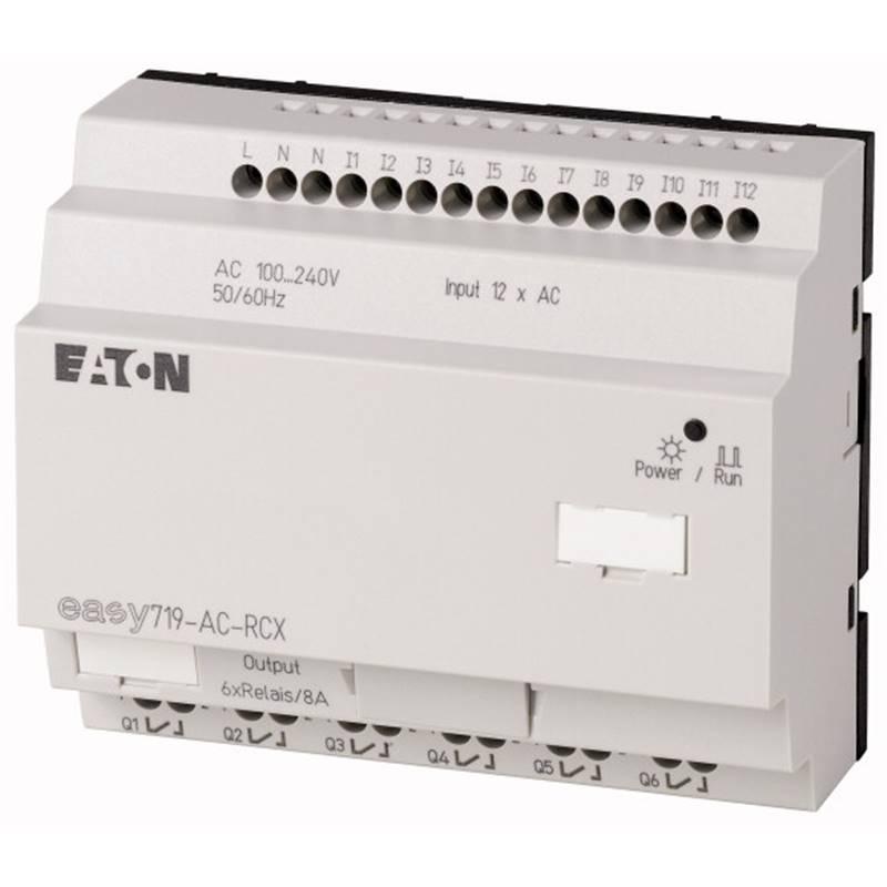 Module logique easy719-ac-rcx - 100-240VAC - 12 entrées TOR - 6 sorties TOR à relais - horloge - extensible_0