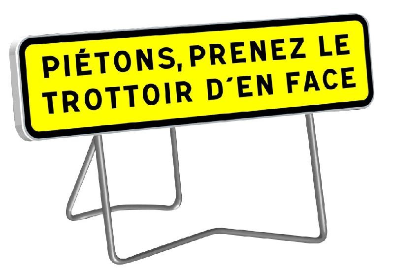 Panneaux Taliasign KD à pieds fixe/articulé 1000x300 mm classe 1 Indications Temporaires - PNTLGLV1KD-TL01/2P_0