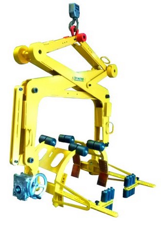 Pince automatique pour levage et basculement de pièces cylindriques - variation diamètre et hauteur - prise et dépose automatique_0