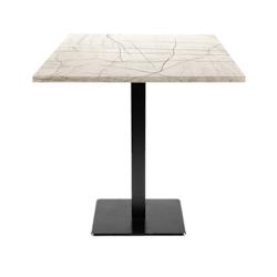 Restootab - Table 70x70cm - modèle Milan marbre maia - beige fonte 3760371511471_0