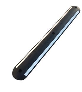 Séparateur de voies franchissable - H 45 x L 1000 x l 130 - Caoutchouc recyclé avec bandes rétroréfléchissantes_0