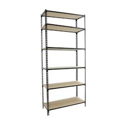 SimonRack Étagères et Rayonnage 2500x900x500 mm, 6 Niveaux, Tablettes en Bois, Structure Acier, 150 kg par Niveau, Anthracite/Bois – Maderclick -_0