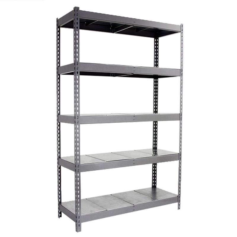SimonRack Rayonnage industriel, 2000x1800x600 mm, 400 kg au point de flexion, 5 étagères métalliques, Gris/Galvanisé- Ecoforte - gris métal 84351_0