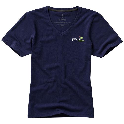 T-shirt bio manches courtes pour femme Kawartha - col V et tissu extensible - 95% coton biologique ringspun_0