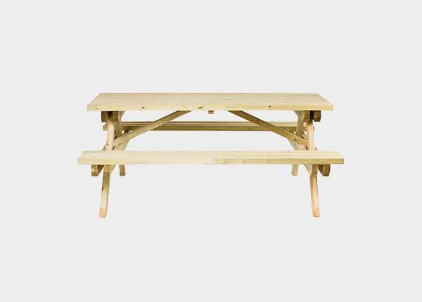 Table de pique-nique en bois - Picnic - Pin traité autoclave classe 4 - Option PMR_0