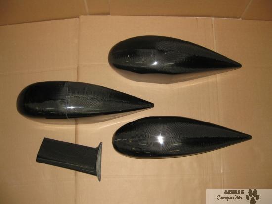 Kit carénages de roue carbone ULMKITCDRC - époxy carbone avec renforts kevlar et finition gel coat_0