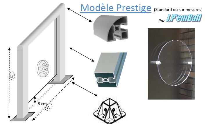 Vitre en polycarbonate plein épaisseur 8mm - Modèle Prestige_0