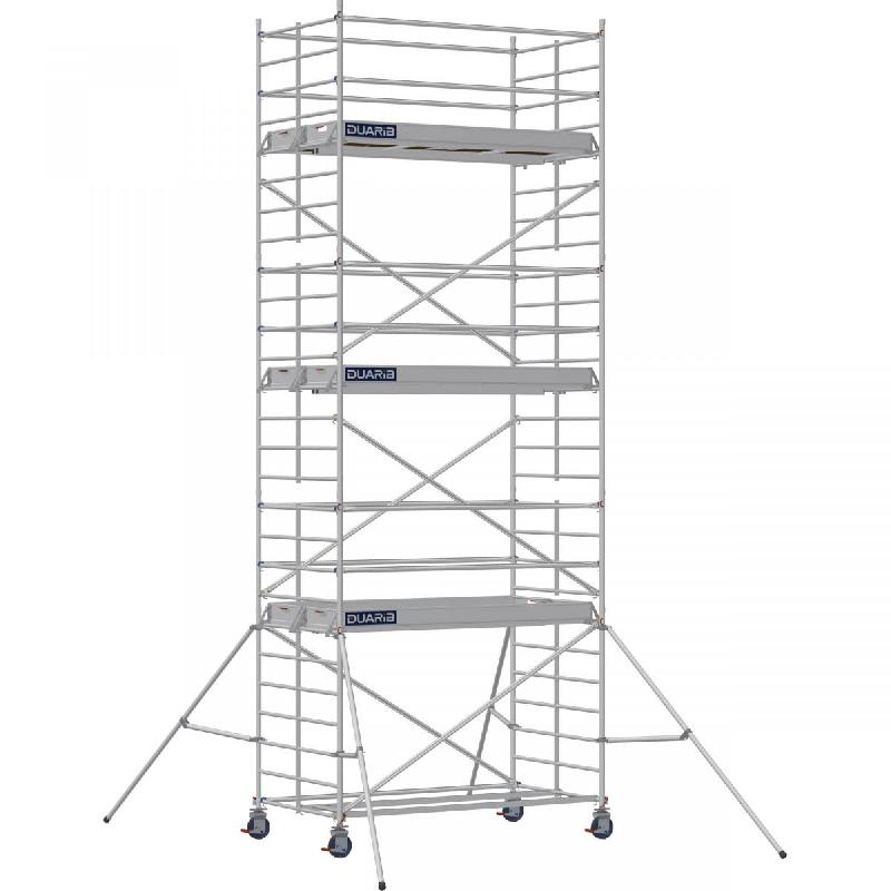 Échafaudage roulant aluminium DOCKER 150 version lisses - Hauteur de travail : 7,90 m - DUARIB - 7225060_0