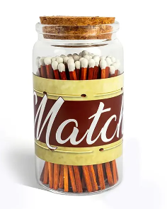 Allumettes - Taille : 125 mm x Ø 65 mm - En pot en liège_0