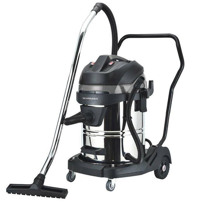 Aspirateur eaux et poussières 60L 2400W SCHNEIDER - Cuve inox basculante - 2 moteurs bi-étagés_0