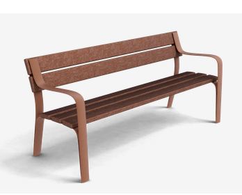 Banc public Citizen Eco UM301PR - sans entretien en plastique recyclé, design Eugeni Quitllet_0