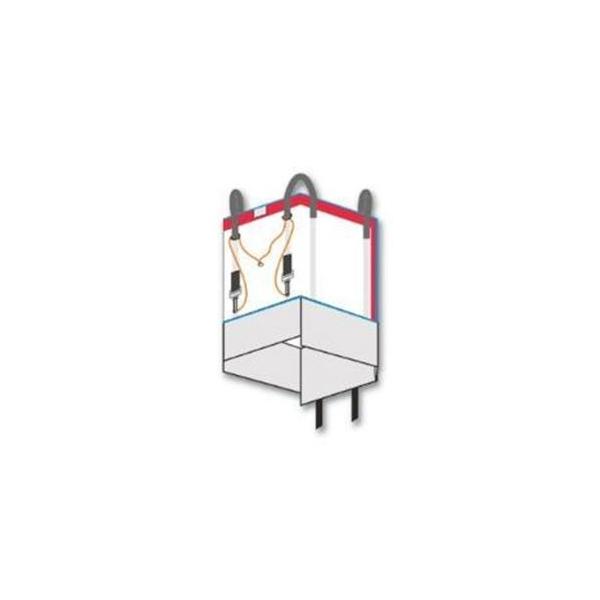 Big Bag chantier PELJOB 90x90x90 - 1500 kg - ouverture totale avec jupe de vidange sécurisée_0