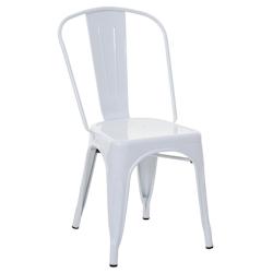 Décoshop26 - Chaise de salle à manger style industriel factory métal blanc 04_0002026 - blanc 3000541632699_0