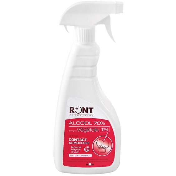 Désinfectants - alcool 70% d'origine végétale - contact alimentaire - ront - 500 ml_0