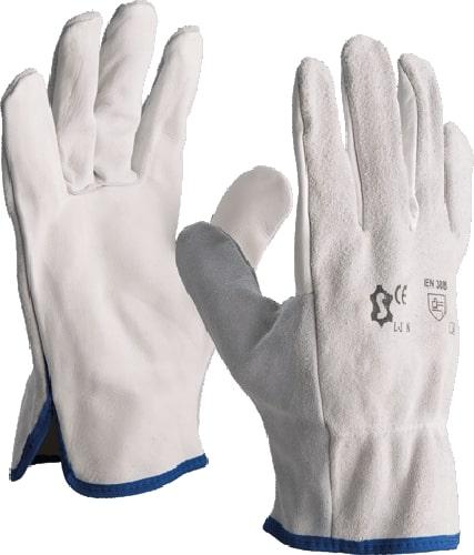 Gants de protection en cuir - Paume fleur et dos croûte de bovin - Taille 11 naturel - L-3XLN - 614168_0