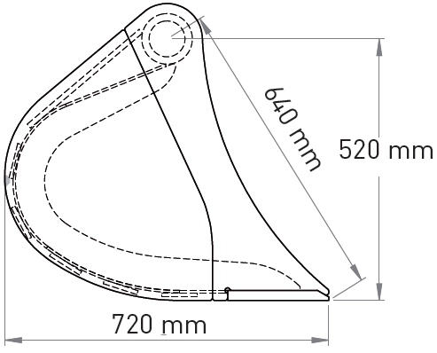 Godets de curage pour pelle de 11 à 14 tonnes largeur 1800mm - ase_0