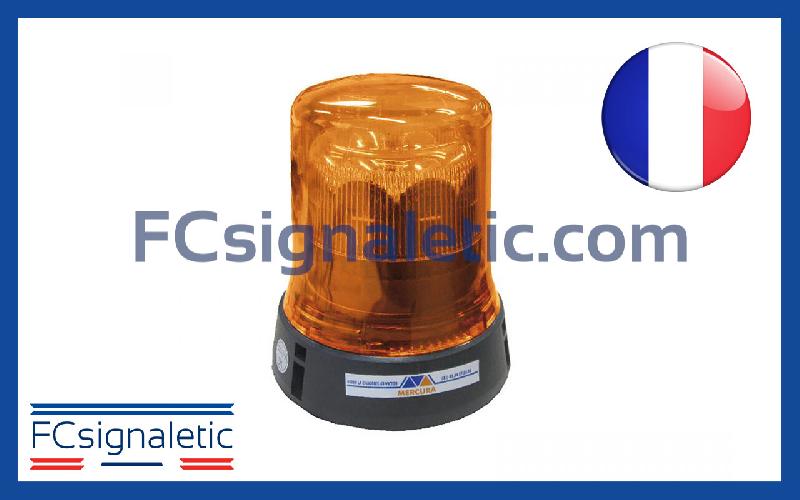 Gyrophare Gyroled orange embase ISO XL classe 1 flash STANDBY MERCURA 23416-01_0