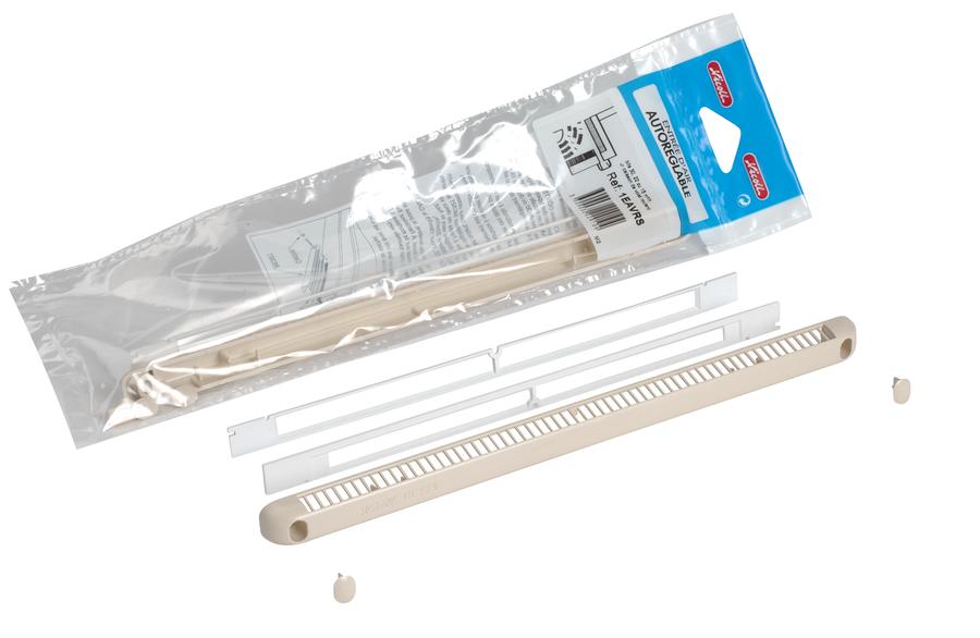 Kit universel entrée d'air autoréglable - Caisson de volet roulant - PVC anti-UV et polystyrène_0
