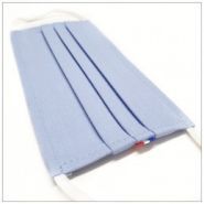 Mask3p-bleu-clair - masque en tissu 3 plis - VDM - lavable à 60 degrés - 100% coton avec barrette nasale_0
