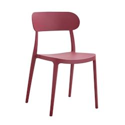 METRO PROFESSIONAL Chaise de terrasse BANDOL, empilable, polypropylène, 48 x 49 x 80 cm, bordeaux - rouge multi-matériau 4337255227088_0