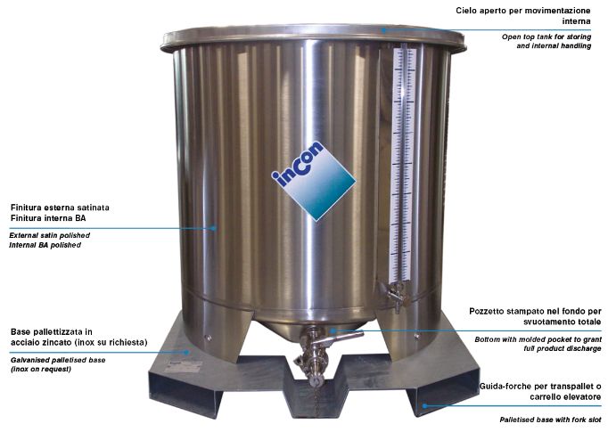 Minitank sbpa - réservoir de stockage industriel - incon - base palettisée galvanisée avec guide fourches_0