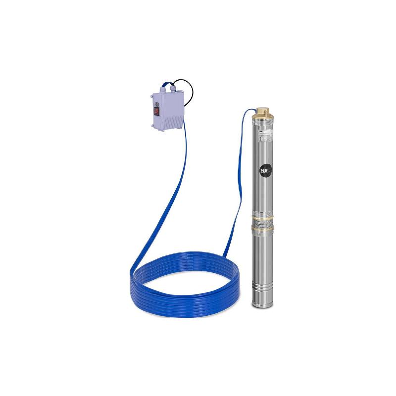 MSW - MSW Pompe Immergée Pompe de Puits Submersible 6000 L/h, 750 W, Profondeur de pompage max. 73,5 m, Diamètre de la pompe 95 mm, - 4250928684363_0