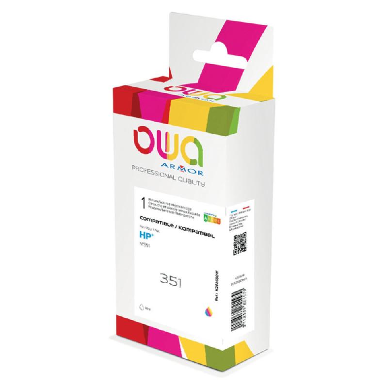 OWA K20268OW Cartouche d'encre remanufacturée compatible HP 351 CB337EE - Tricolore_0