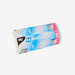 Papstar Sacs poubelle, HDPE 70 l 100 cm x 57,5 cm transparent - transparent 19544_0