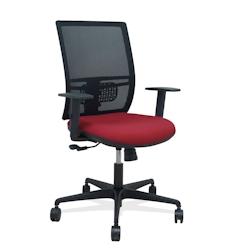Piqueras y Crespo Silla Yunquera sincro malla negra bali granate brazo regulable - rouge multi-matériau 400SM840B933B10B68R65_0