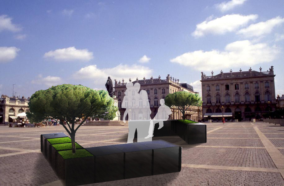Pôle urbain Mekadesign - aluminium modulable et adaptable pour espaces publics et privés_0