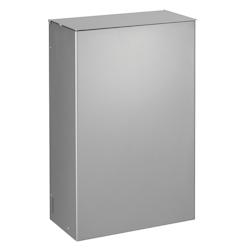 Rossignol - Poubelle publique 10L murale avec étrier STELLA - gris métal - 51346_0