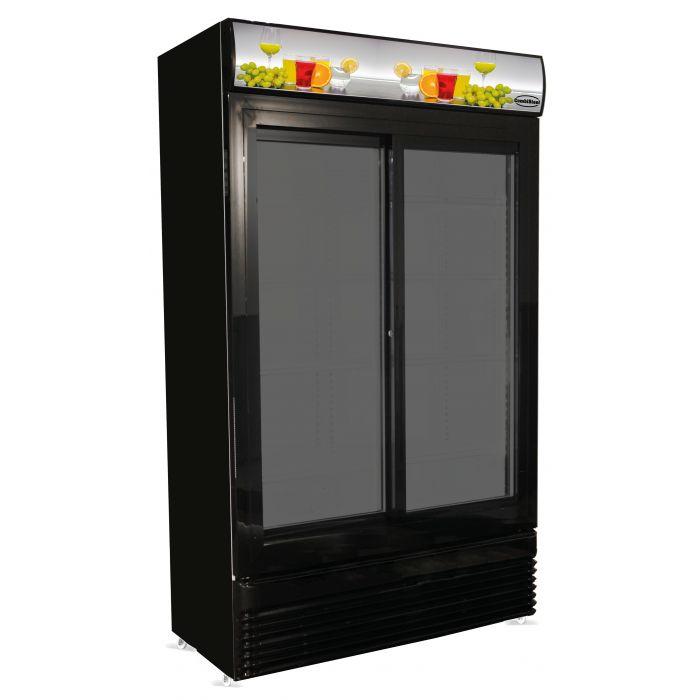 Réfrigérateur avec portes coulissantes en verres bez-780 sl noir - 7455.1398_0