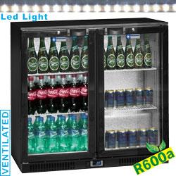 Refroidisseur de bouteilles ventilé Back Bar - 2 portes battantes - 191L - Réfrigérant R600a_0