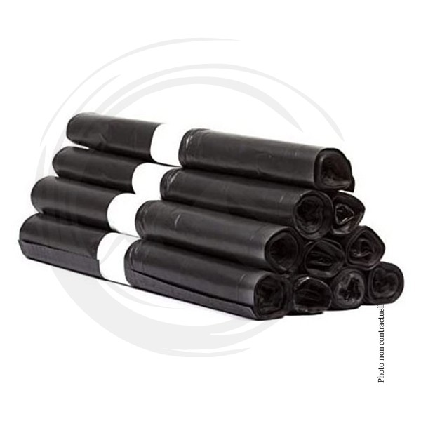 Sac housse conteneur noir BD 500L - Épaisseur 30µ - Lot de 100 unités - Réf P01655_0