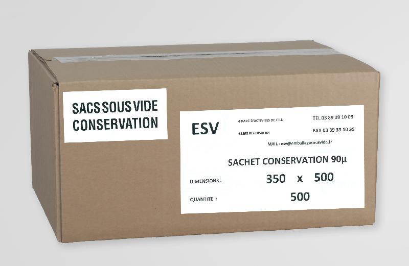 Sachet sous vide 90μ - Conservation multicouche PAPE 20/70 - 350 x 500 - Carton de 500 unités_0