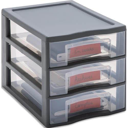 Sundis tour plastique tower a4 3 tiroirs (l x h x p) 36,5 x 25,5 x 26 cm_0