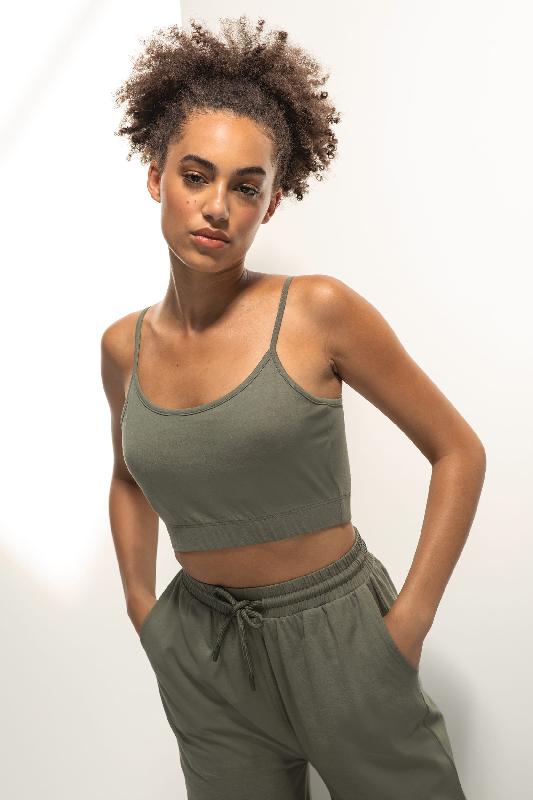 Top court écoresponsable femme - SK230 - Skinni Fit - coton régénéré et polyester recyclé_0