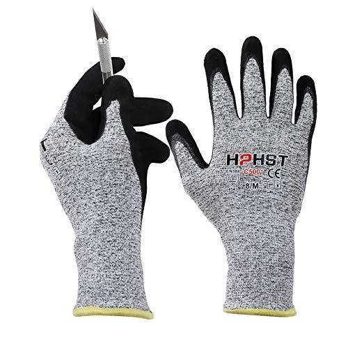 HPHST - Gants de protection contre les coupures - Niveau 5 - Fibre de verre - Confortables et antidérapants_0