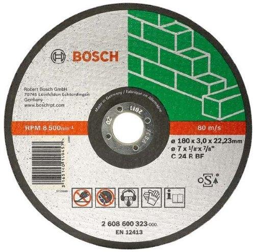 BOSCH 2608600326 - Disque de meulage 230 x 3 mm noir pour pierre - Accessoire pour meuleuse d'angle_0