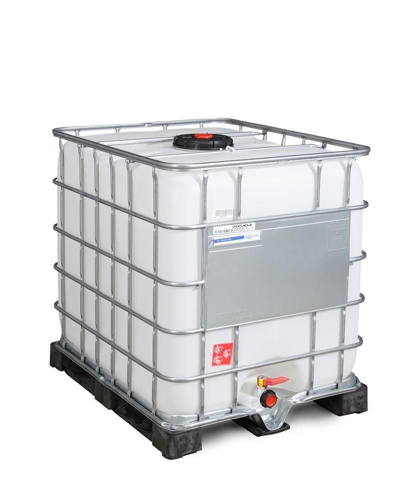 266157w - Cuve IBC 1000 litres - Palette PE - Ouverture DN 225 - Sortie DN 50 - Récipient PEHD stabilisé UV_0