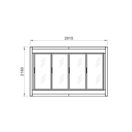 Armoire froide démontable négative 4 portes vitrées - AFD-4C-PC_0