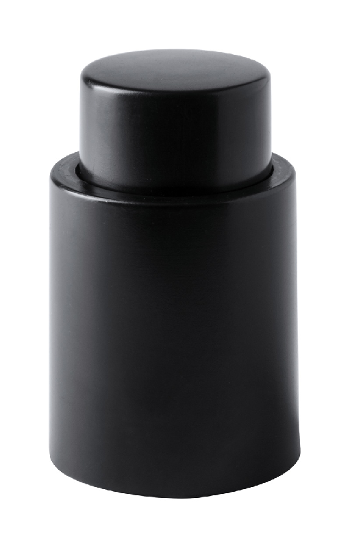 Bouchon sous-vide de bouteille de vin en plastique - couleur noire - 51g_0