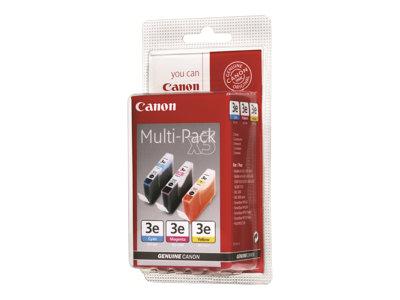 CANON BCI-3E MULTIPACK - PACK DE 3 - JAUNE, CYAN, MAGENTA - ORIGINAL - RÉSERVOIR D'ENCRE