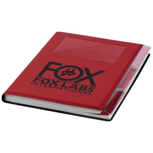 Carnet de notes A5 Tasker - couverture rigide avec logement pour cartes et 120 feuilles lignées_0