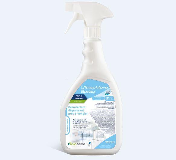 Ultrachlore spray désinfectant javel dégraissant multi-usage eucalyptus - 750ml spray - référence A014_0
