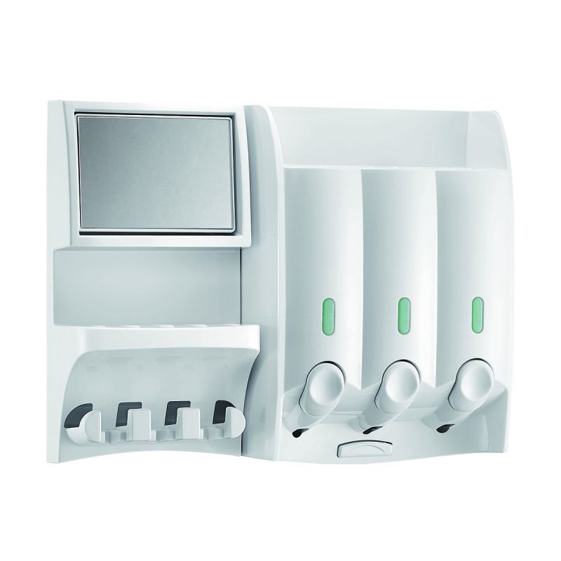 Distributeur de savon - homepluz  - 380 ml avec miroir x 3 chambres - hp-300-3w_0