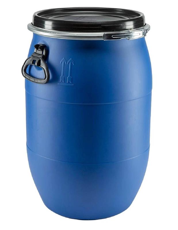 Fûts Plastique - 30L à 220L - à Ouverture totale - Bleu - 30 L_0